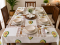 Handblock Printed Table Linen Set - Avocado