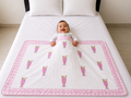 Handblock Printed Baby Dohar - Milkshake (60" × 40")